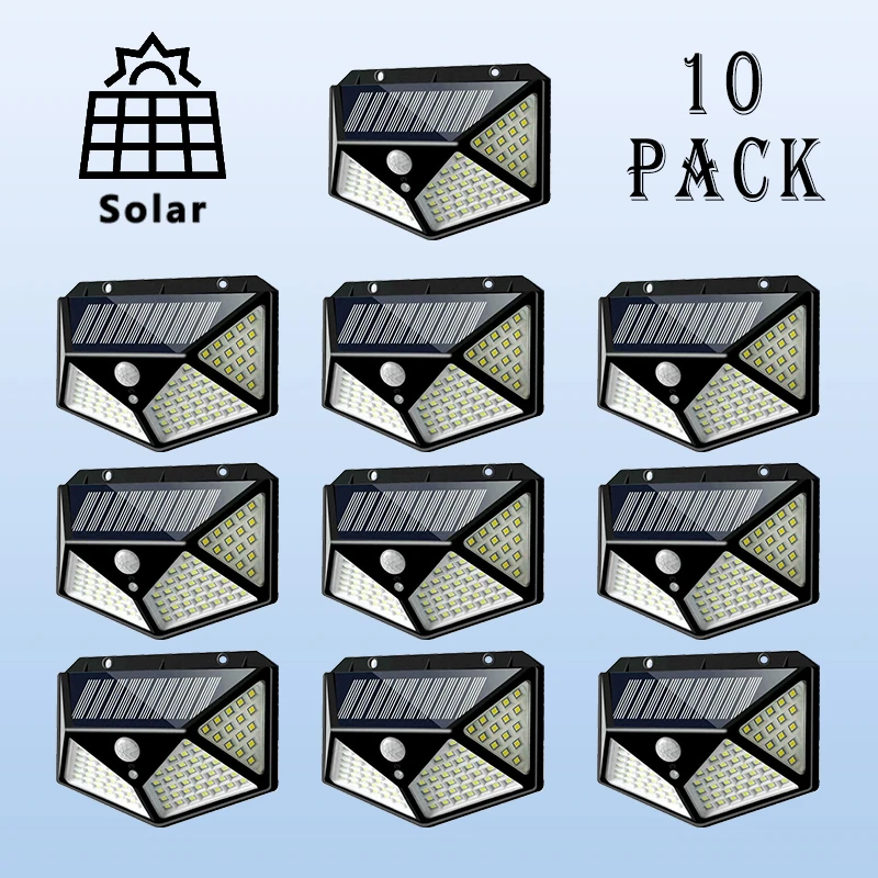 100 LED Solar Wall Lights Waterproof Outdoor Solar Lamp Wireless Solar Powered Sunlight Street Light for Garden Decoration
100 LED Solar Wall Lights Waterproof Outdoor Solar Lamp Wireless Solar Powered Sunlight Street Light for Garden Decoration
