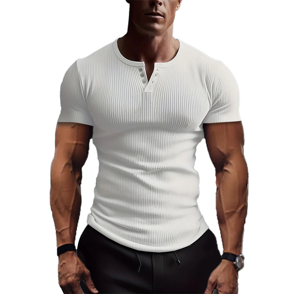 T-shirts Tops Round Neck Shirt Short Sleeve V Neck White Grey Muscle Polyester Pullover Ribbed Slim Fit Summer
T-shirts Tops Round Neck Shirt Short Sleeve V Neck White Grey Muscle Polyester Pullover Ribbed Slim Fit Summer