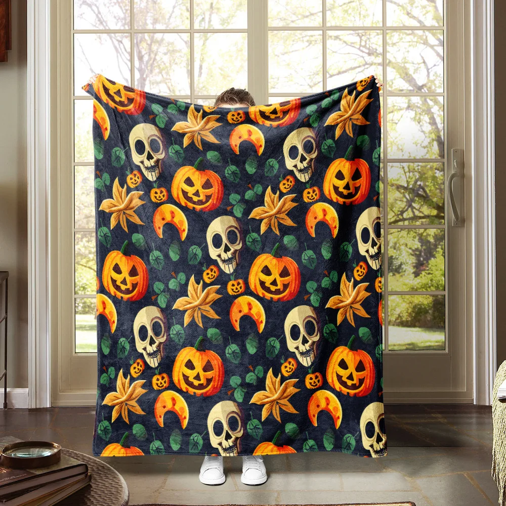 Halloween Skull Flannel Blanket Winter Comfortable Warm Soft Decorative Home Throw Simple Halloween Fleece Bedquilt 150X200
Halloween Skull Flannel Blanket Winter Comfortable Warm Soft Decorative Home Throw Simple Halloween Fleece Bedquilt 150X200