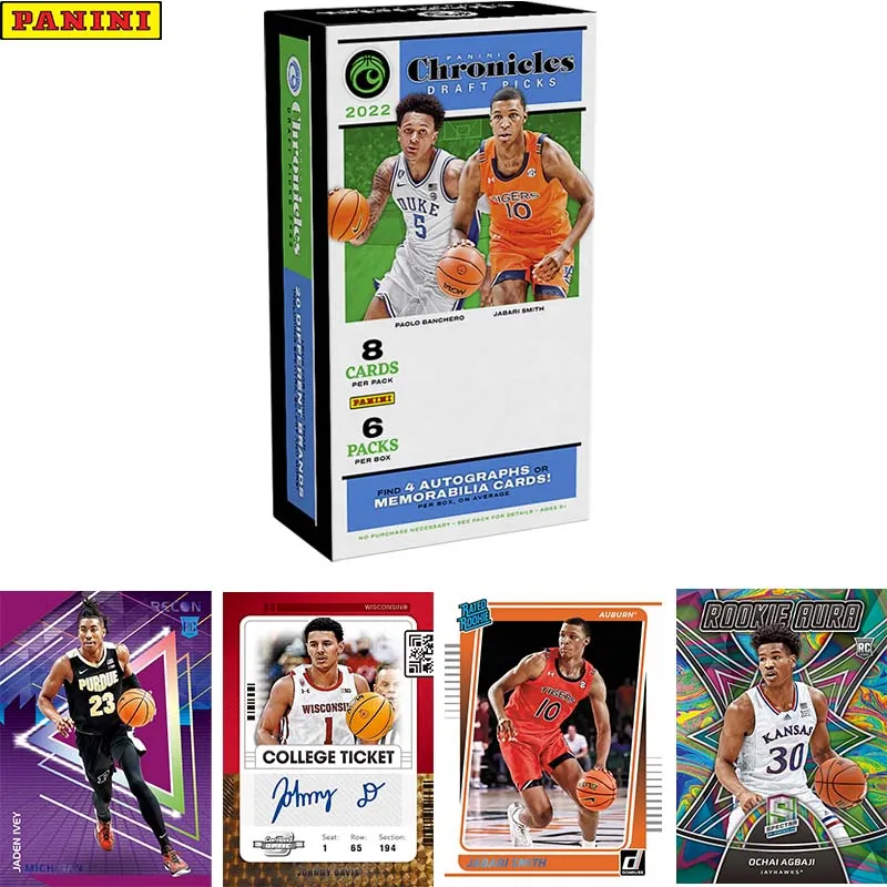

2022 Panini Chronicles Draft Picks Collegiate Basketball Trading Card Box Games Hobby Collection Children Fans Birthday Gift
