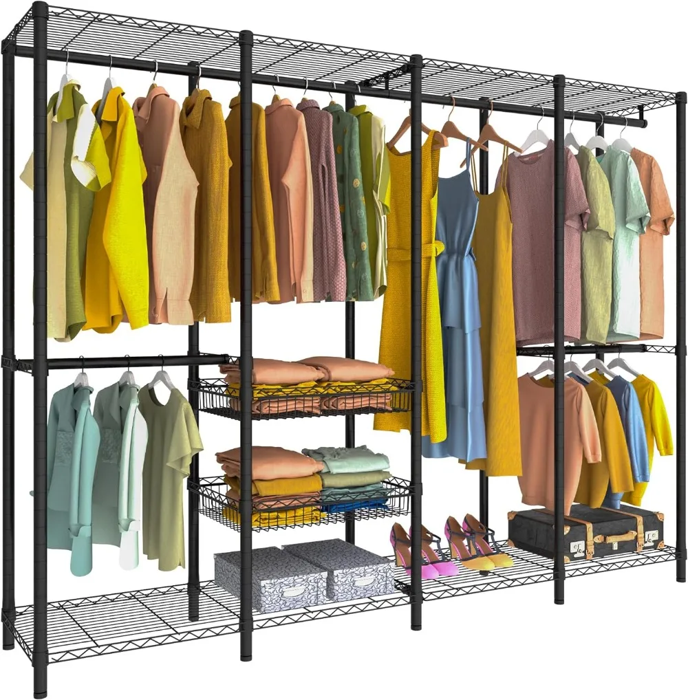Xiofio Heavy Duty Clothes Rack for Hanging Clothes,Multi-Functional Garment Rack Freestanding Closet Wardrobe Rack
Xiofio Heavy Duty Clothes Rack for Hanging Clothes,Multi-Functional Garment Rack Freestanding Closet Wardrobe Rack