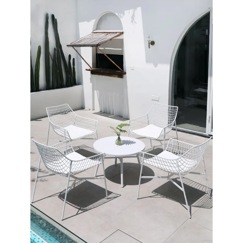 Modern minimalist outdoor chair combination terrace hotel outdoor creative balcony outdoor leisure iron art table and chair
Modern minimalist outdoor chair combination terrace hotel outdoor creative balcony outdoor leisure iron art table and chair