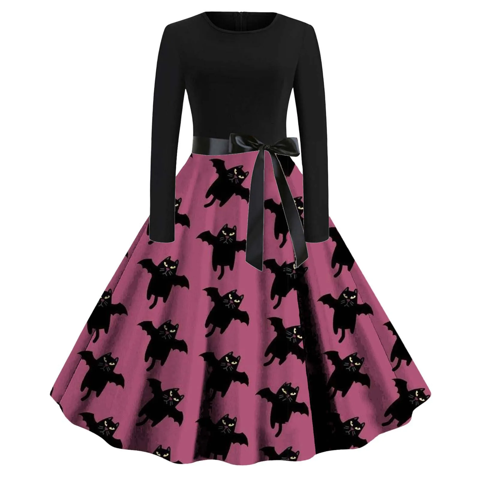 2023 New Foreign Trade Halloween Christmas Print Splicing Long Sleeve Round Neck High Waist Big Swing Dress Little
2023 New Foreign Trade Halloween Christmas Print Splicing Long Sleeve Round Neck High Waist Big Swing Dress Little