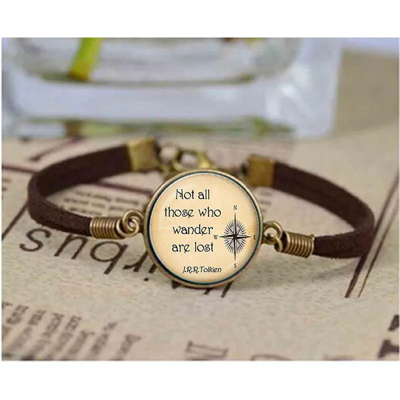 Qiyufang Jewelry Not All Those Who Wander Are Lost J.R.R.Tolkien Quote Bracelet Leather Bracelets for Birthday Gift Bangle Women
Qiyufang Jewelry Not All Those Who Wander Are Lost J.R.R.Tolkien Quote Bracelet Leather Bracelets for Birthday Gift Bangle Women