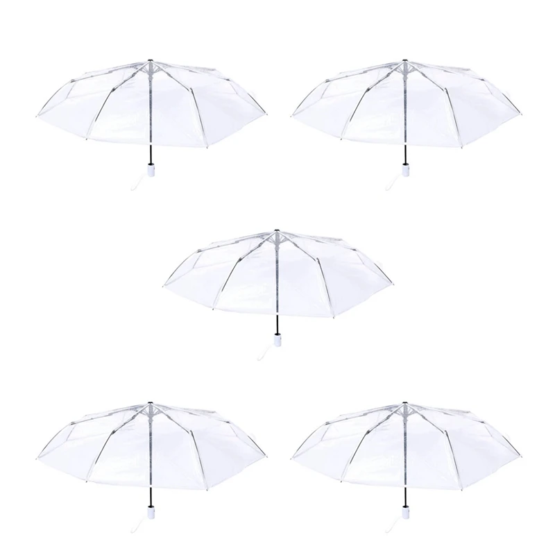 5X Transparent Umbrella Rain Sun Rain Auto Umbrella Compact Folding Windproof Style Clear Umbrella,Transparent & White
5X Transparent Umbrella Rain Sun Rain Auto Umbrella Compact Folding Windproof Style Clear Umbrella,Transparent & White