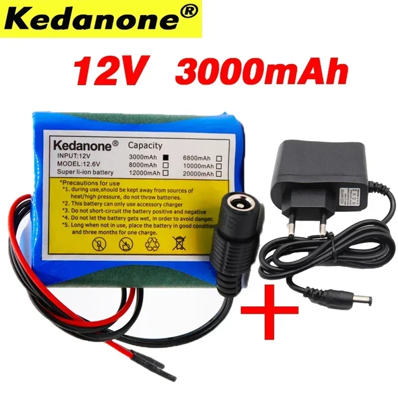 12 V 3000 MAH 18650 lithium ion rechargeable battery and 12.6V 1A charger CCTV camera, toy charging
12 V 3000 MAH 18650 lithium ion rechargeable battery and 12.6V 1A charger CCTV camera, toy charging