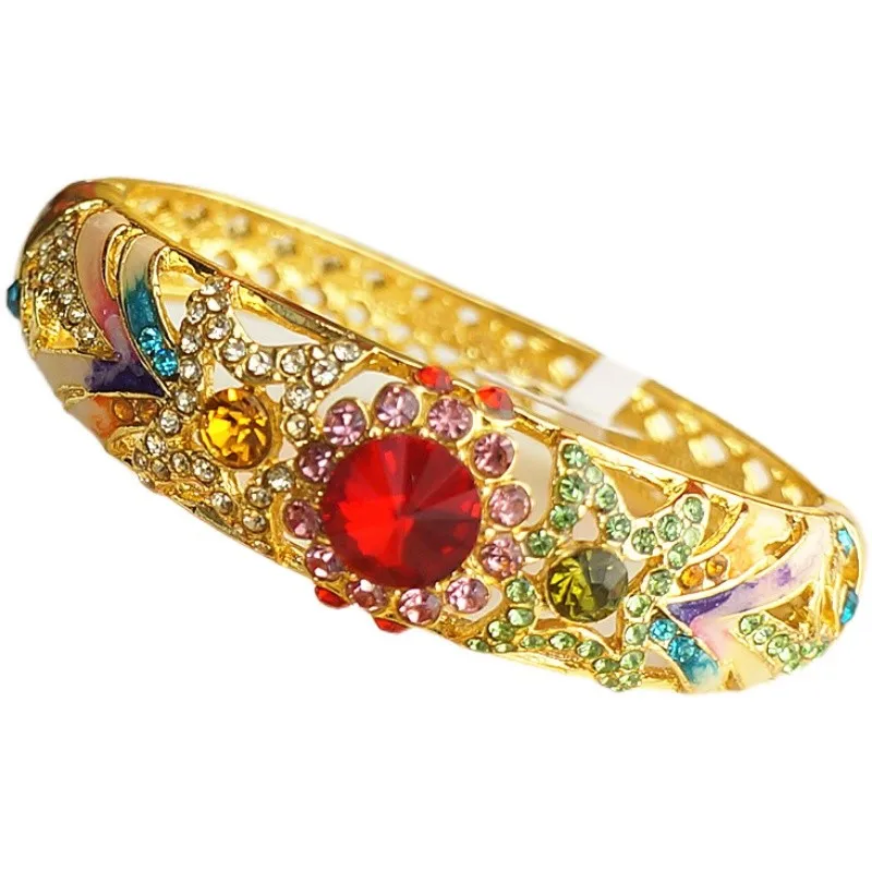 Large Enamel Rhinestone Openwork Star Bangle Pretty Women Wide Oval Bracelet Cloisonne Accessories Jewelry Birthday Gifts
Large Enamel Rhinestone Openwork Star Bangle Pretty Women Wide Oval Bracelet Cloisonne Accessories Jewelry Birthday Gifts
