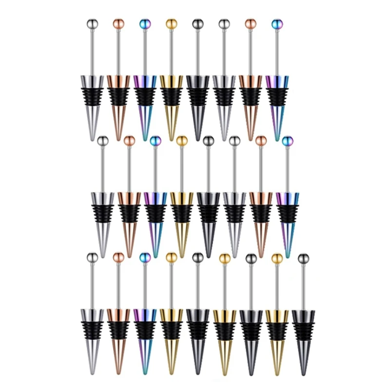 25Pcs Beadable Wine Stoppers For Wine Bottles Decorative Beaded Wine Bottle Stopper Alloy Wine Saver Reusable Easy Install
25Pcs Beadable Wine Stoppers For Wine Bottles Decorative Beaded Wine Bottle Stopper Alloy Wine Saver Reusable Easy Install