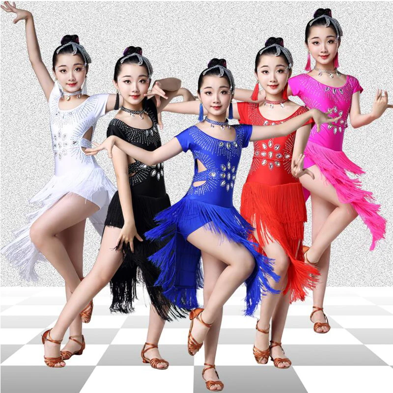 Tassels Sequined Girls Ballroom Latin Dance Clothes Kids Salsa Performance Costumes Girls Figure Skating Dress Rave Clothing
Tassels Sequined Girls Ballroom Latin Dance Clothes Kids Salsa Performance Costumes Girls Figure Skating Dress Rave Clothing