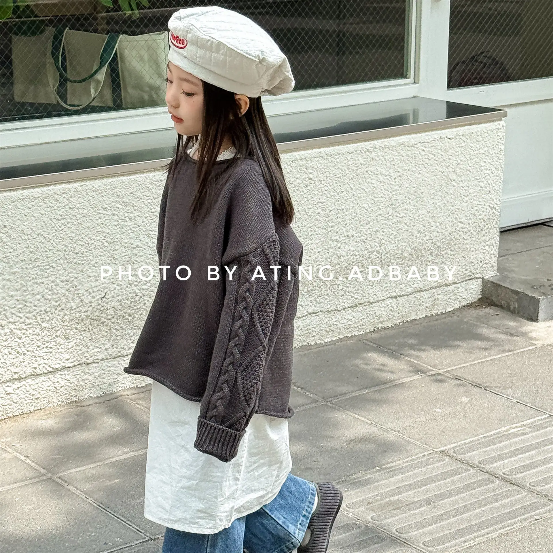 2025 Autumn New Children Long Sleeve Knit Sweater Solid Baby Pullover Girls Loose Sweater Kids Knitted Tops Toddler Clothes 14 S3f4deb26e41a44a6931e6b39fa7fbbfey