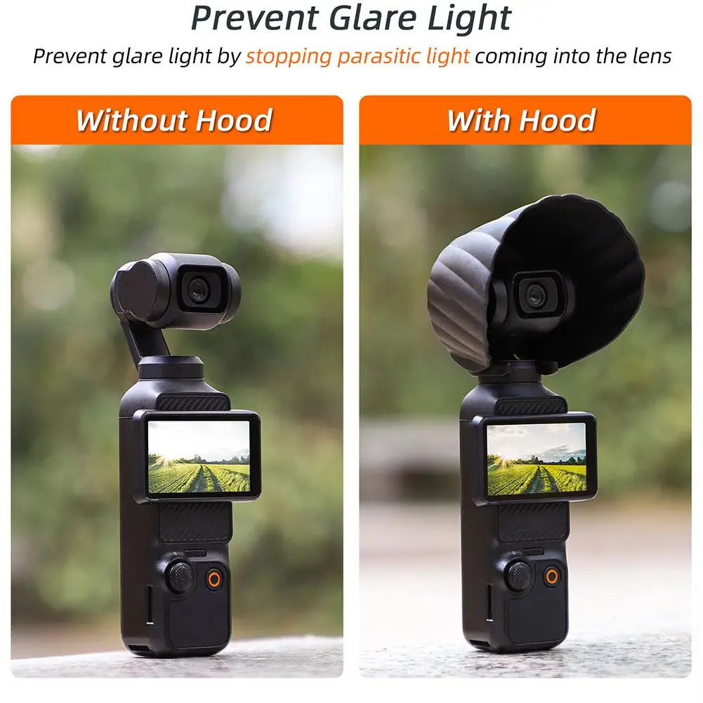 

For Dji Osmo Pocket 3 Lens Hood Shade Shade Hood Light Blocking Pan Tilt Cover For Pocket3 X6y0