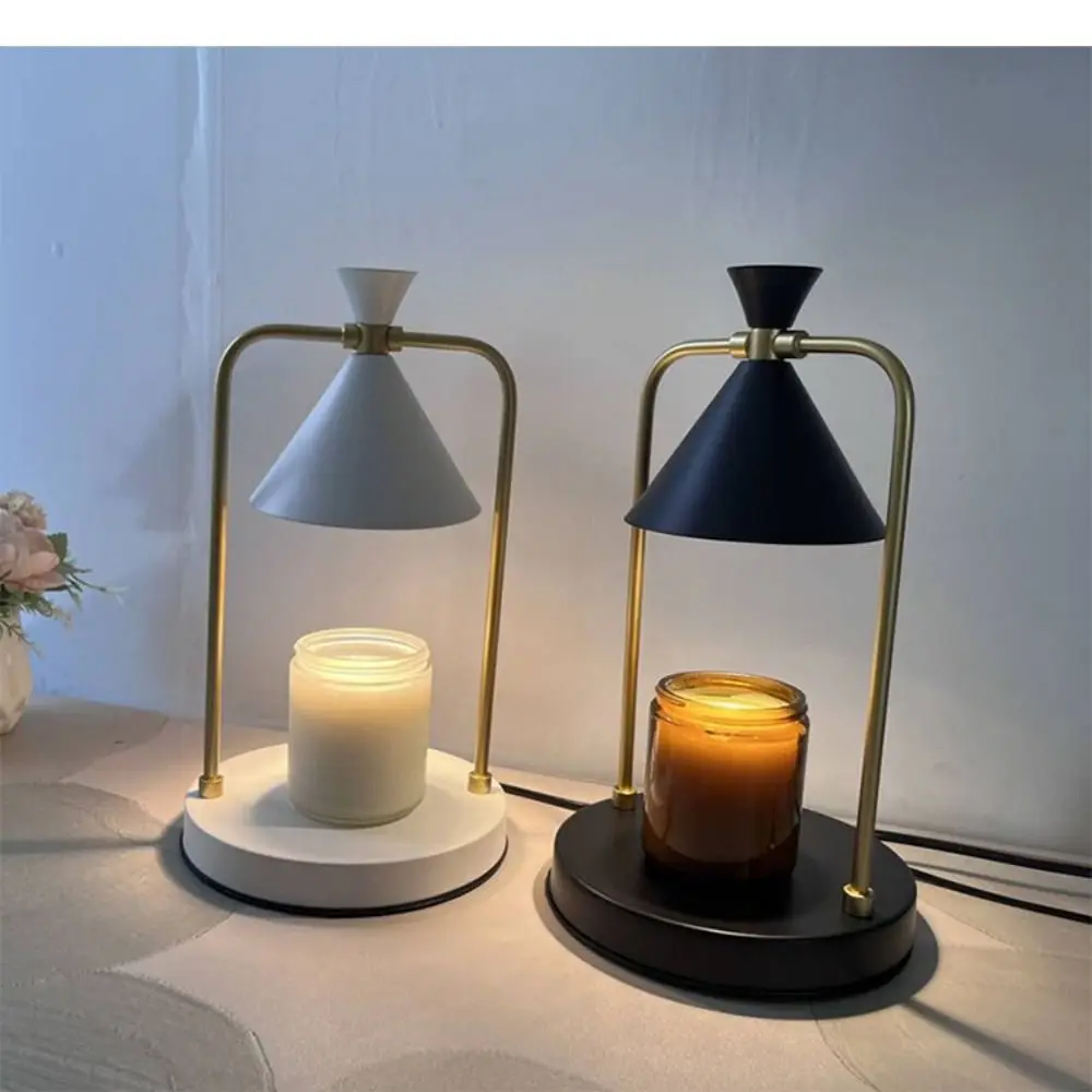 

Винтажная лампа-подогреватель свечей, простой в использовании таймер, подсвечники с регулируемой яркостью, без пламени, воск плавится, домашний декор