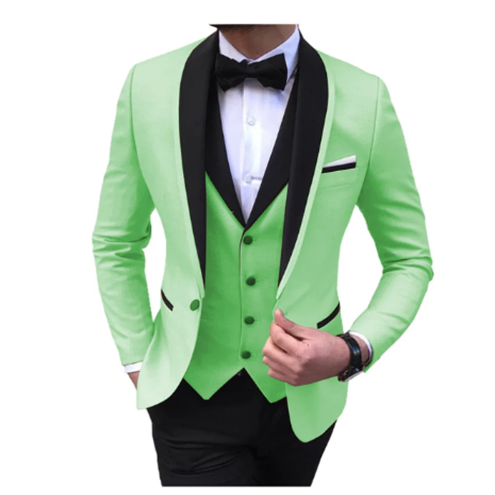 Green Slit Mens Suits 3 Piece Black Shawl Lapel Casual Tuxedos for Wedding Groomsmen Suits Men 2022 (Blazer+Vest+Pant)
Green Slit Mens Suits 3 Piece Black Shawl Lapel Casual Tuxedos for Wedding Groomsmen Suits Men 2022 (Blazer+Vest+Pant)