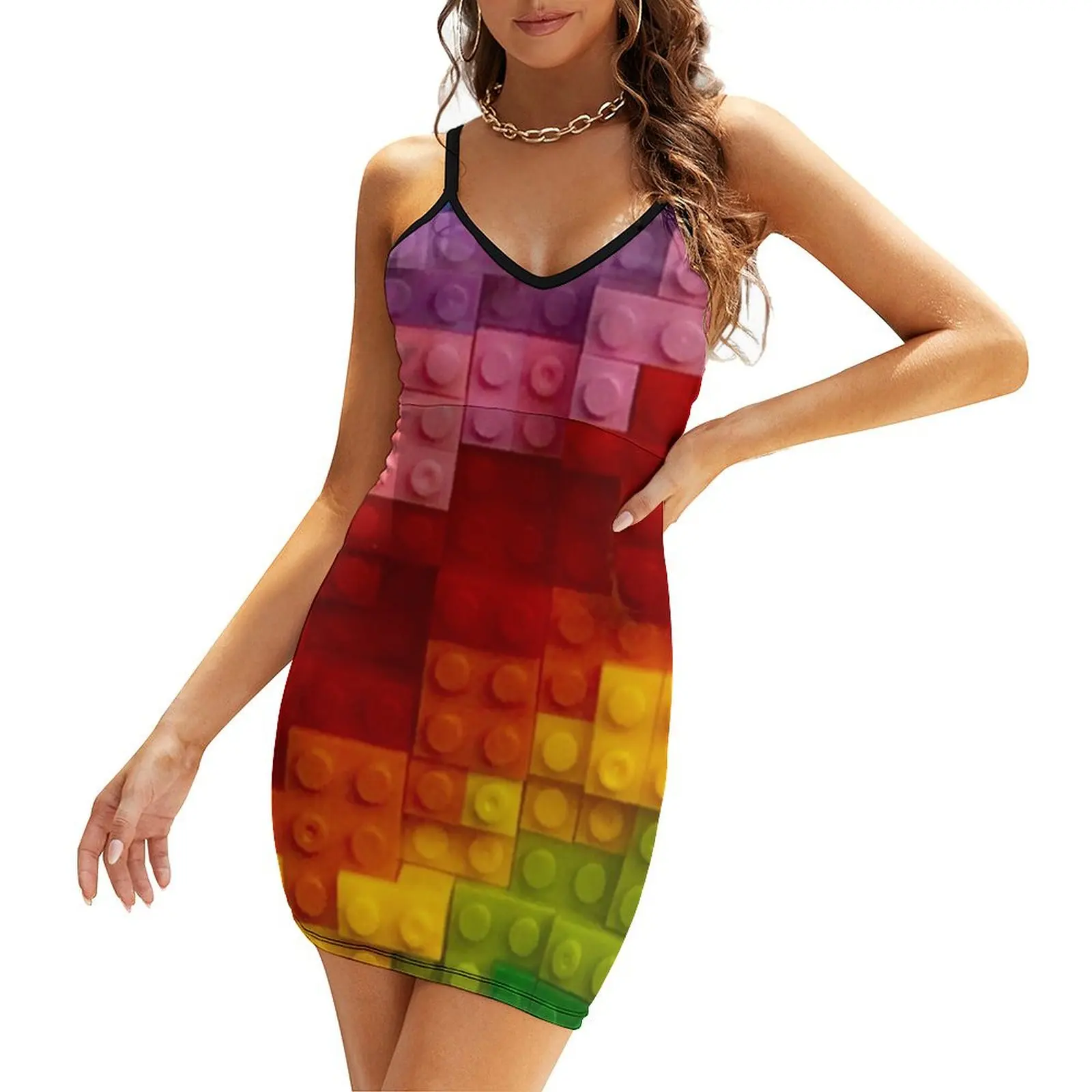Building block style rainbow colours Sling Dress party dresses woman women's summer dresses 2024 clothes for women
Building block style rainbow colours Sling Dress party dresses woman women's summer dresses 2024 clothes for women