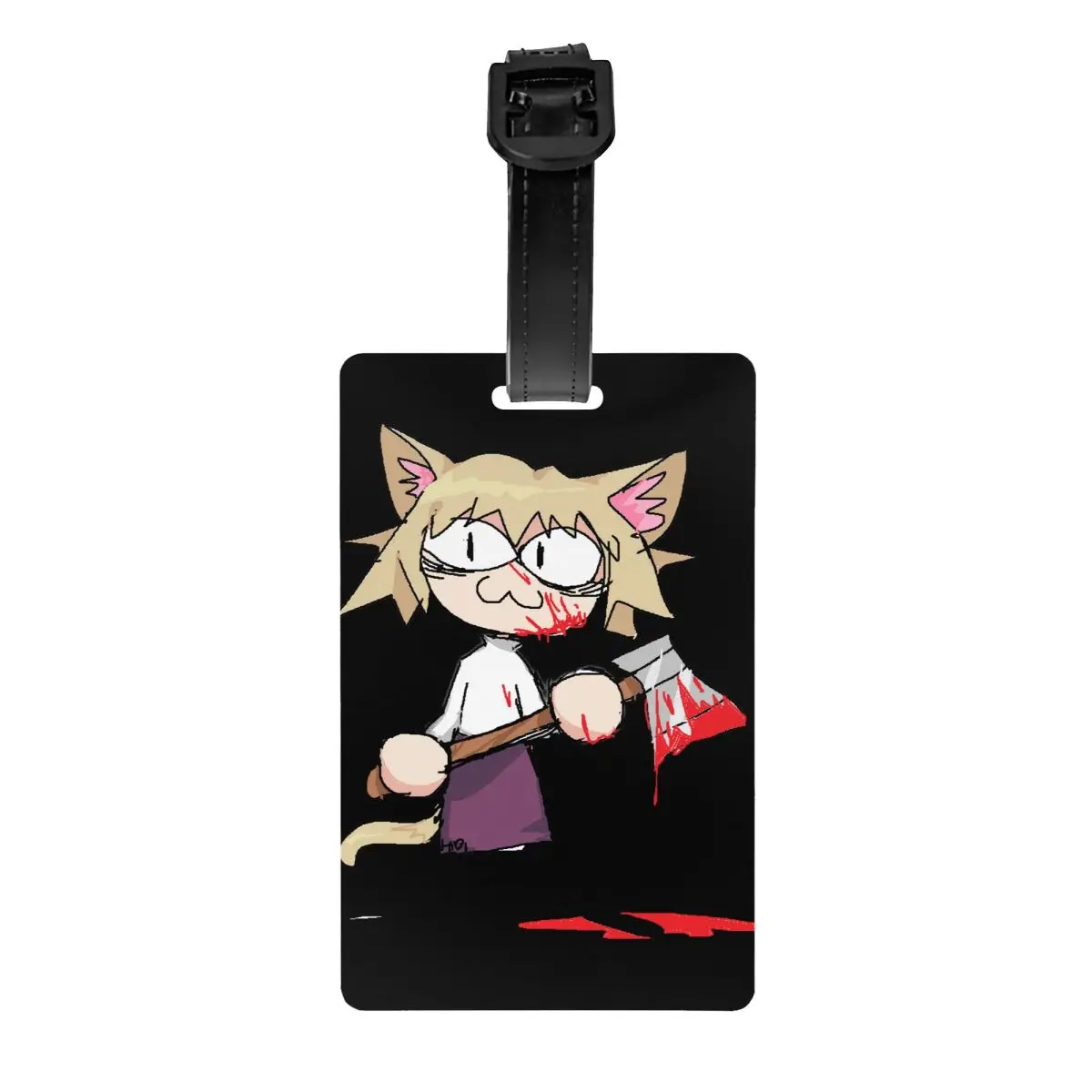 

Horror Neco Arc Luggage Tag for Suitcases Cute Anime Tsukihime Cat Girl Baggage Tags Privacy Cover Name ID Card