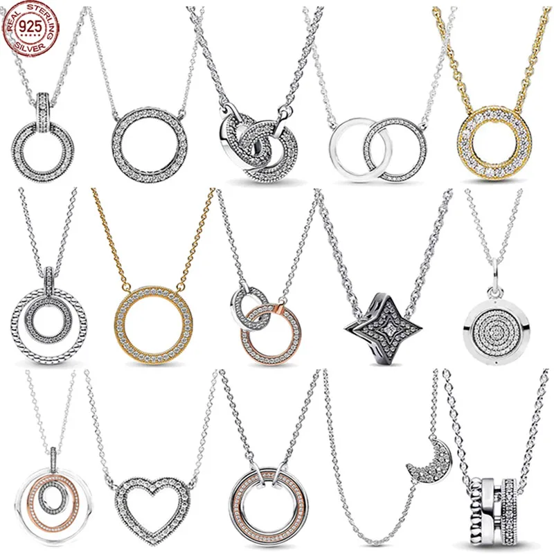 New Shiny 925 Sterling Silver Star Moon Multi Circle Pendant Necklace fit Original Design Charm Beaded DIY Gift Jewelry
New Shiny 925 Sterling Silver Star Moon Multi Circle Pendant Necklace fit Original Design Charm Beaded DIY Gift Jewelry