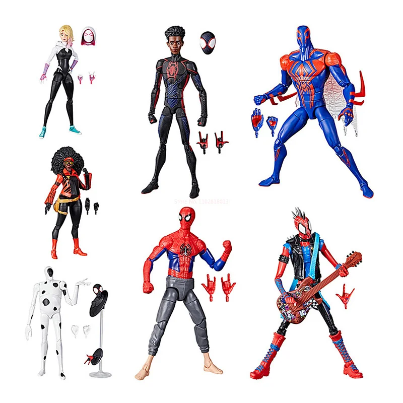 

Ml Legends Across The Spiderverse Peter Paker Gwen Spot Miles 2099 Spider Punk Wave 6" Action Figure Collectible Hobby Toy Kids