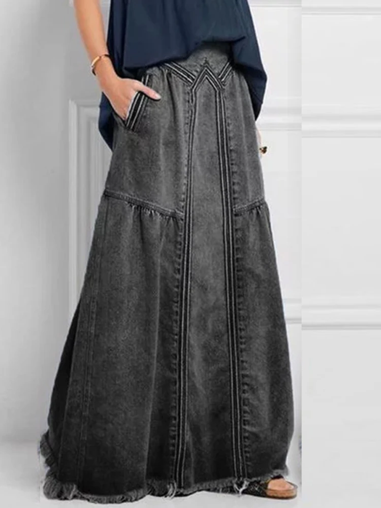 Skirts Womens 2023 Vintage Watered Denim Skirt Women's Summer High Waist Halfskirt Brand New Ladies' Longdress Elegant Fall
Skirts Womens 2023 Vintage Watered Denim Skirt Women's Summer High Waist Halfskirt Brand New Ladies' Longdress Elegant Fall