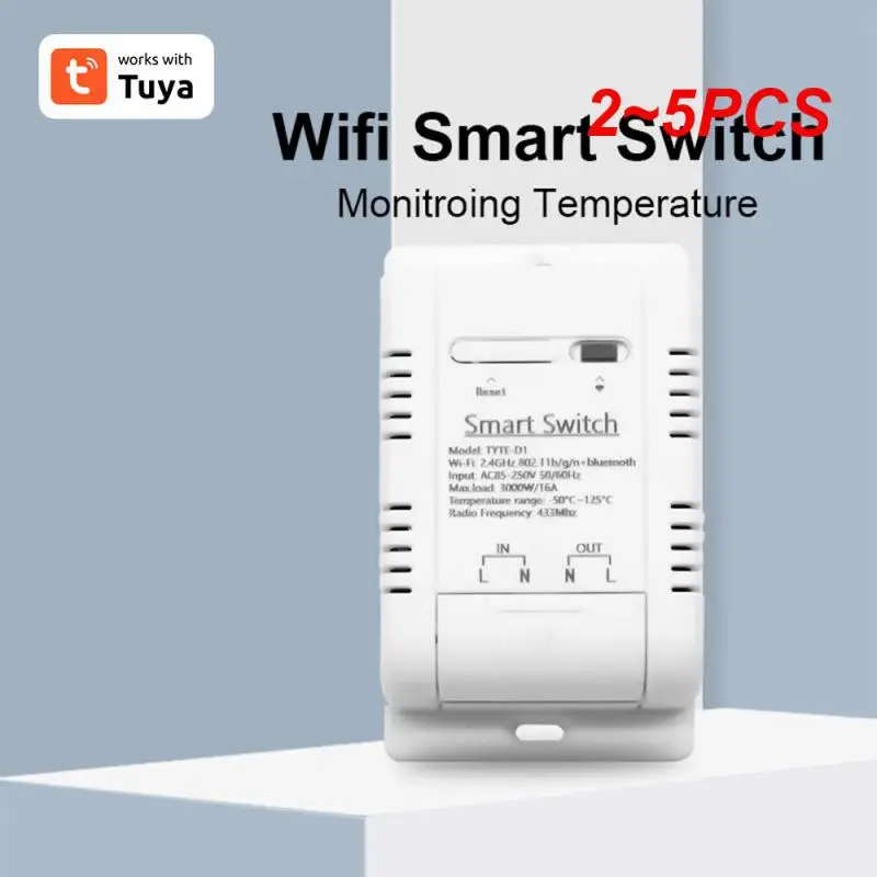 

2~5PCS /Tuya WiFi Smart Temperature Switch 16A 3000W with Energy Consumption Monitoring Thermostat For Alexa Home