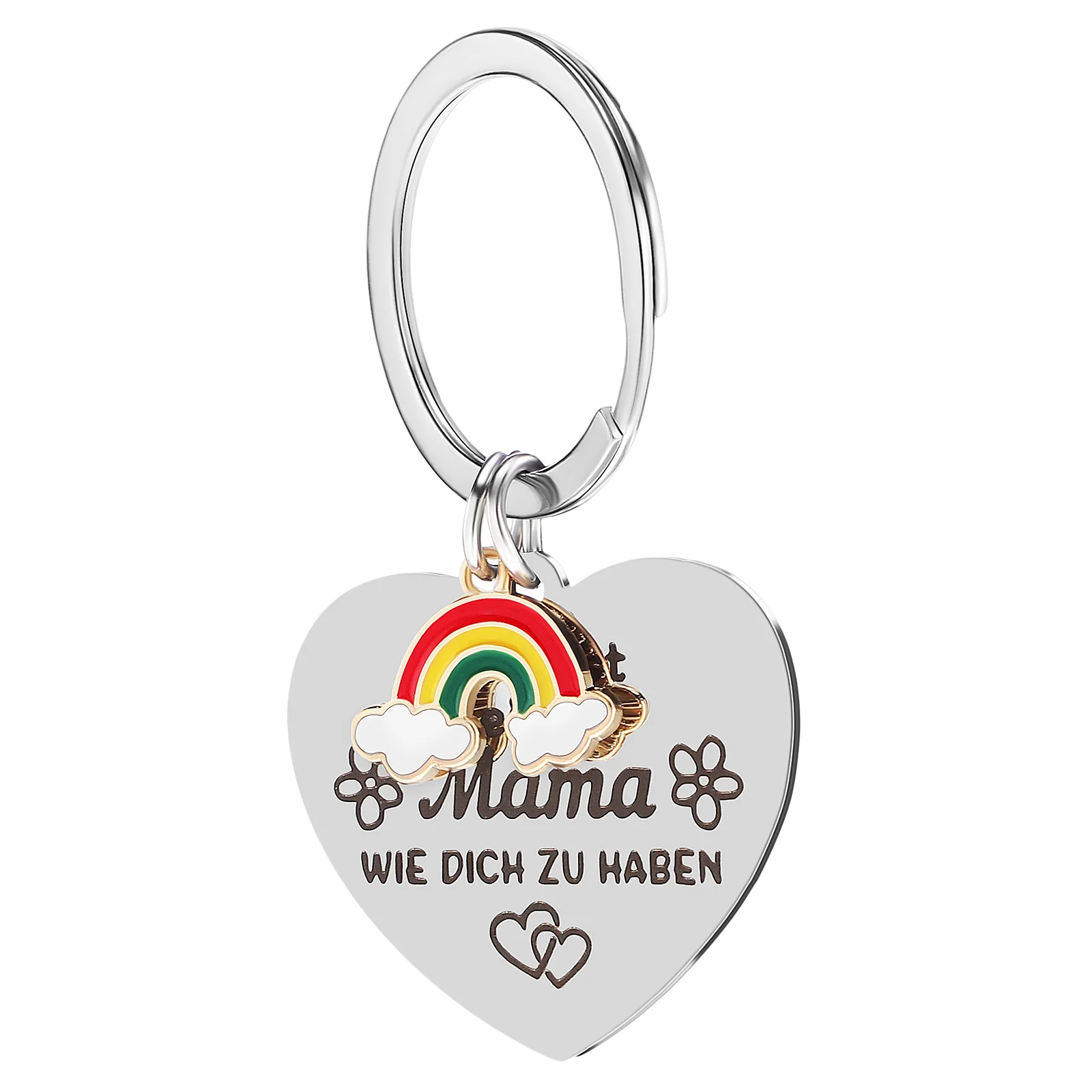 Rainbow Love Keychain Heart Charm Engraved Hanging Pendant Cute Keychains For Women Mother Present Ideas
Rainbow Love Keychain Heart Charm Engraved Hanging Pendant Cute Keychains For Women Mother Present Ideas