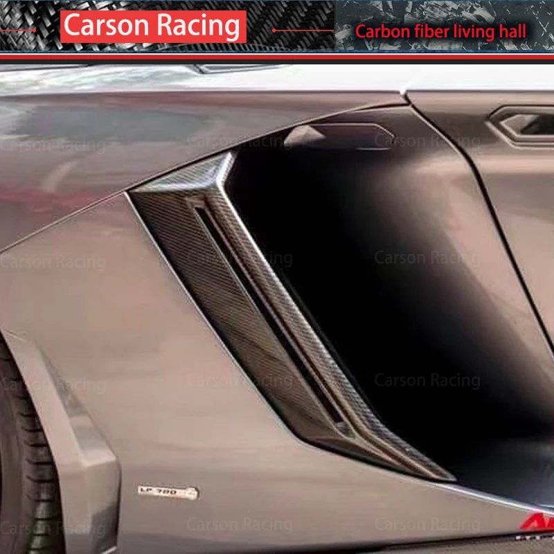 

Real Wet Carbon Fiber Rear Fender Side Vent Covers For Lamborghini Aventador LP700 Air Inlet Car Decoration