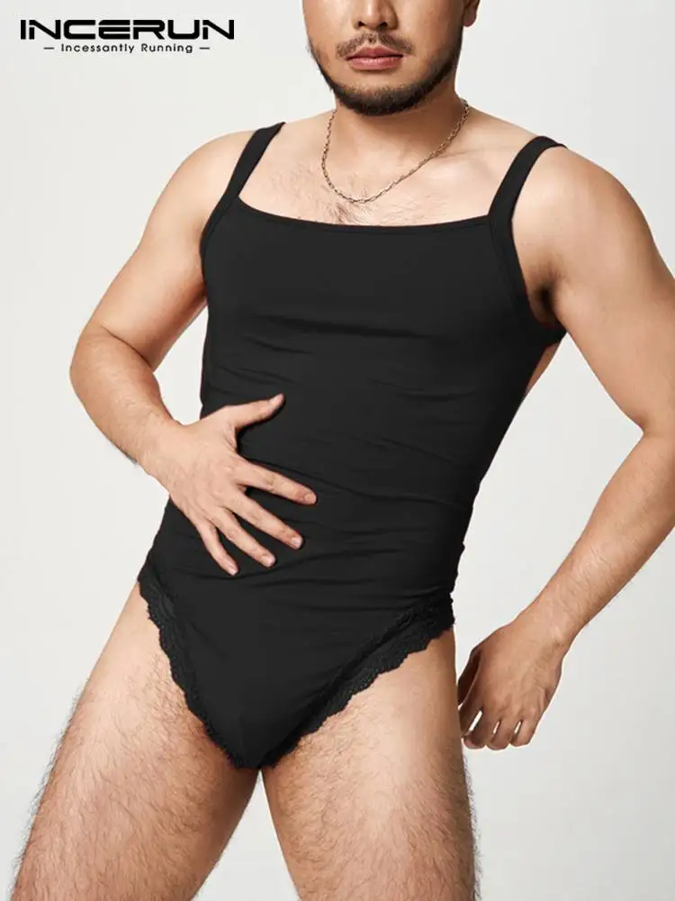 Men Bodysuits Lace Patchwork Sexy Sleeveless Pajamas Cozy Fitness Backless Underwear 2023 Men Bodysuit Homewear S-5XL INCERUN
Men Bodysuits Lace Patchwork Sexy Sleeveless Pajamas Cozy Fitness Backless Underwear 2023 Men Bodysuit Homewear S-5XL INCERUN