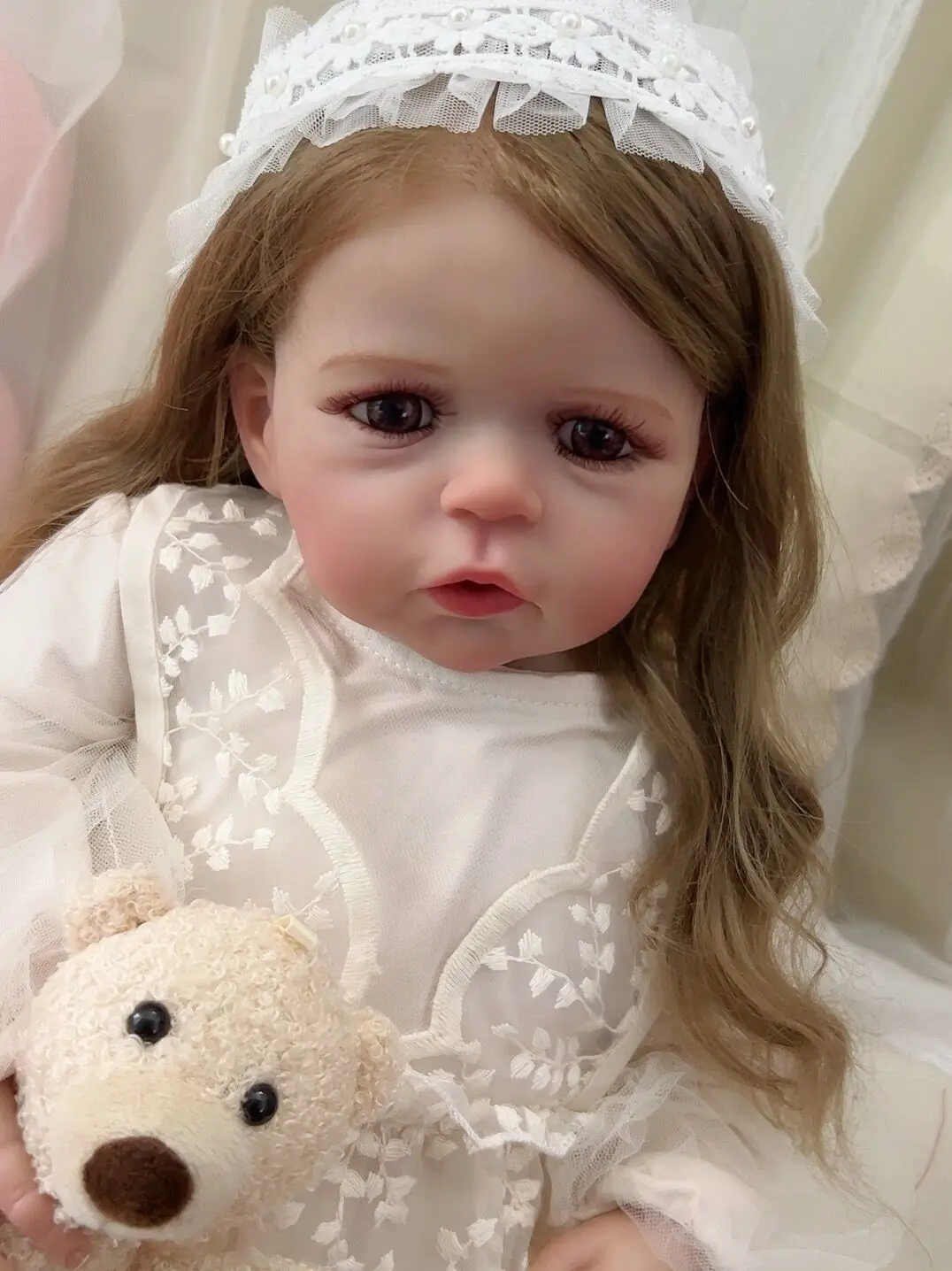 NPK 24inch Reborn Toddler Girl Doll Already Painted Finished Sandie Popular Lifelike Soft Touch 3D Skin Art Doll
NPK 24inch Reborn Toddler Girl Doll Already Painted Finished Sandie Popular Lifelike Soft Touch 3D Skin Art Doll