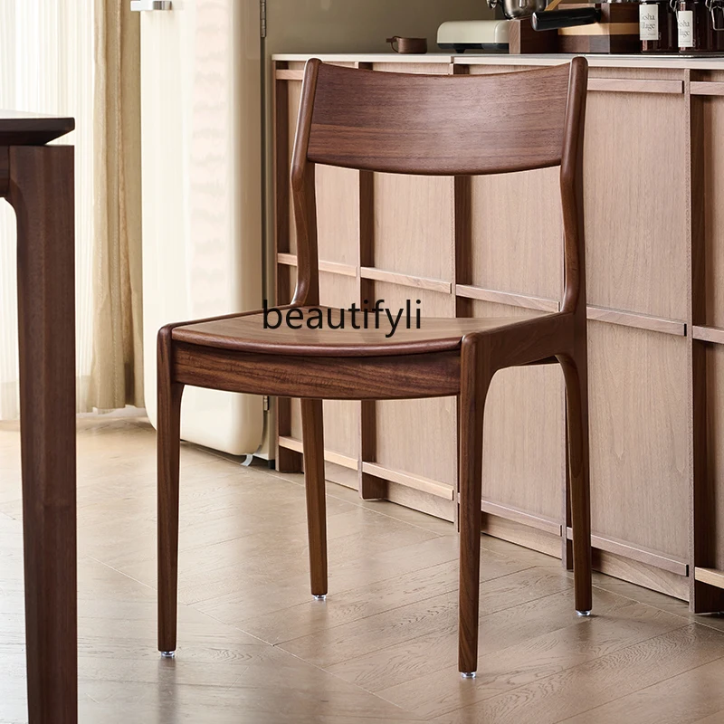North America Black Walnut Wooden Dining Chair Solid Wood Home Armchair Desk Chair Nordic Leisure Chair
North America Black Walnut Wooden Dining Chair Solid Wood Home Armchair Desk Chair Nordic Leisure Chair