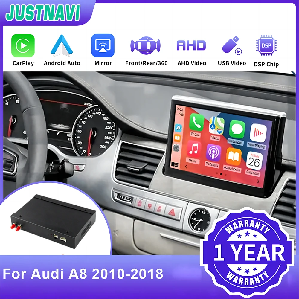 JUSTNAVI Multimedia Wireless Apple CarPlay for Audi A8 2010-2018 with Android auto Mirror Link Car Play Fuctions Smart AI BOX
JUSTNAVI Multimedia Wireless Apple CarPlay for Audi A8 2010-2018 with Android auto Mirror Link Car Play Fuctions Smart AI BOX