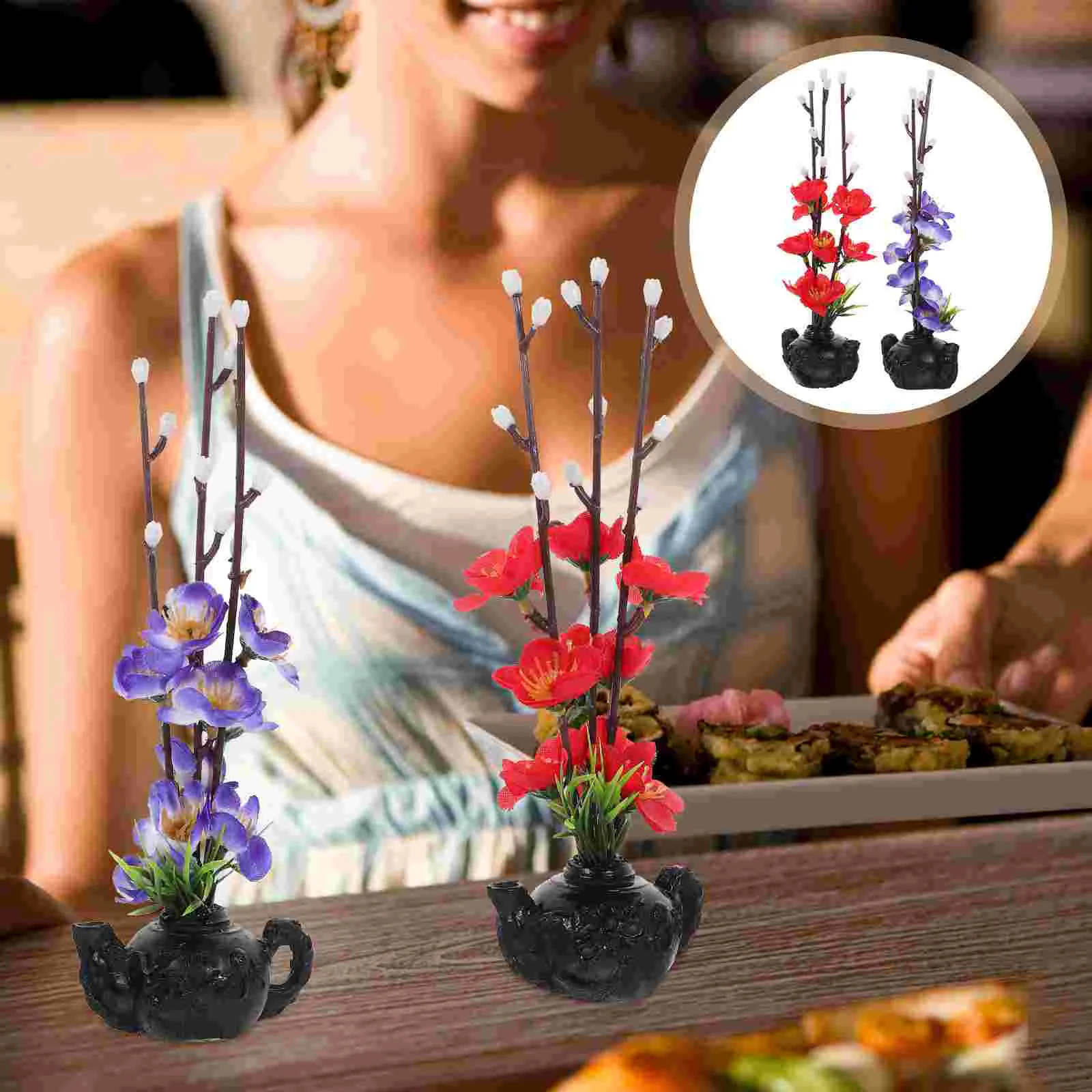 2pcs Artificial Sushi Japanese Sushi Restaurant Table Decor Sashimi Plate Flower
2pcs Artificial Sushi Japanese Sushi Restaurant Table Decor Sashimi Plate Flower