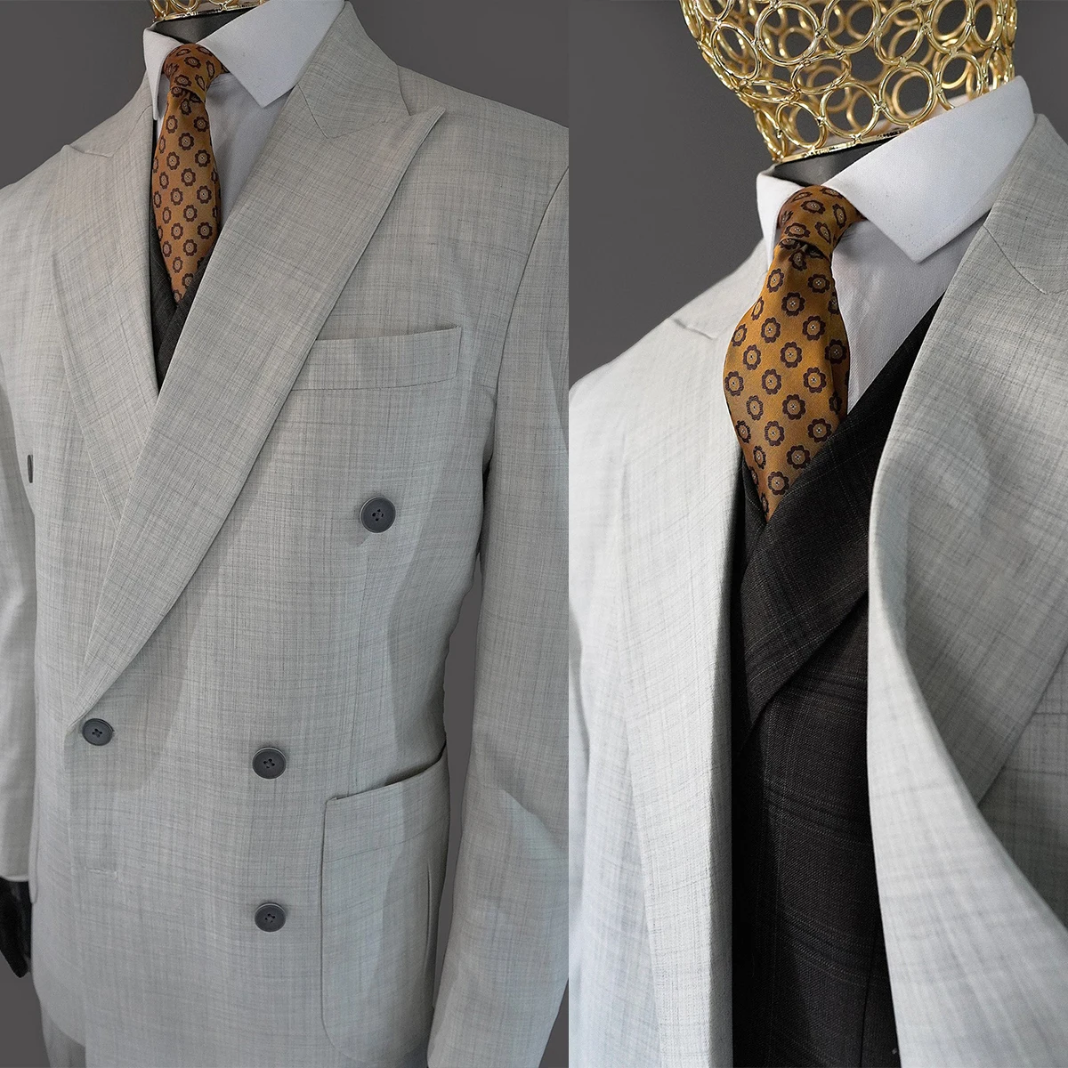 

Custom Size 1Piece (Blazer) Men Suits Smoking Tuxedos Groomsmen Groom Sets For Wedding Peaked Lapel Formal Business