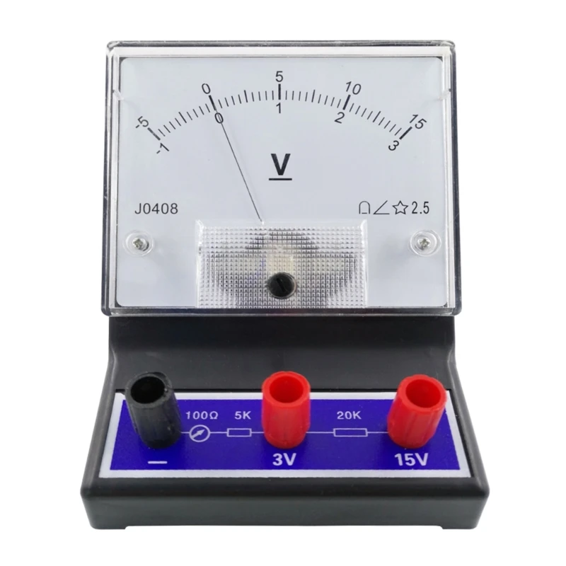 Voltmeter Analog Panel Meter Mechanical Type -1-0-3V/-5-0-15V for Physics Teaching
Voltmeter Analog Panel Meter Mechanical Type -1-0-3V/-5-0-15V for Physics Teaching