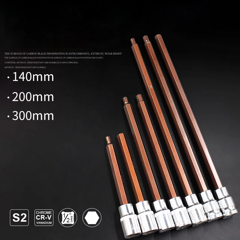 1pcs 1/2' Drive Hex H4 H5 H6 H8 H10 H12 H14 H17 Metric Screwdriver Bit Socket Joint Hexagonal 140mm/20mm/300mm Length Hand Tools
1pcs 1/2' Drive Hex H4 H5 H6 H8 H10 H12 H14 H17 Metric Screwdriver Bit Socket Joint Hexagonal 140mm/20mm/300mm Length Hand Tools