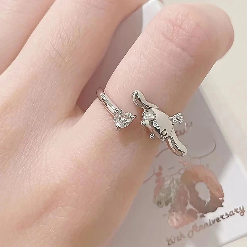 Sweet Big Ear Dog Love Heart Diamond Ring Fashion Women's Opening Jewelry Finger Rings
Sweet Big Ear Dog Love Heart Diamond Ring Fashion Women's Opening Jewelry Finger Rings