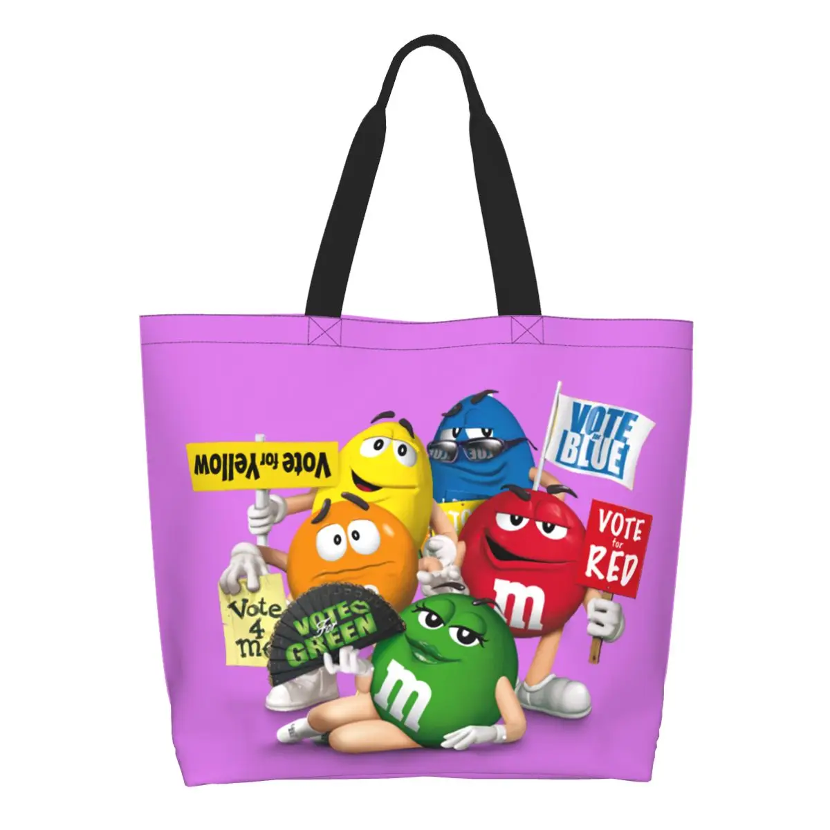 Recycling M&M's Chocolate Shopping Bag Women Canvas Shoulder Tote Bag Portable Funny Candy Meme Groceries Shopper Bags
Recycling M&M's Chocolate Shopping Bag Women Canvas Shoulder Tote Bag Portable Funny Candy Meme Groceries Shopper Bags