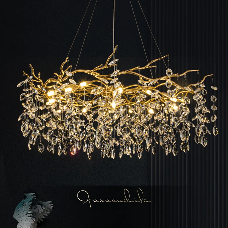 Nordic Dendriform Crystal Chandelier Luxury Creative Interior Lighting Bright Surface Living Bedroom Dining Room Ceiling lamp
Nordic Dendriform Crystal Chandelier Luxury Creative Interior Lighting Bright Surface Living Bedroom Dining Room Ceiling lamp