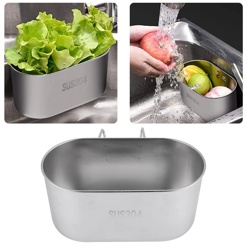 304 Stainless Steel Kitchen Sink Drain Basket, Dishwashing Sink, Hanging Garbage Water Filter Rack, Filter Rack
304 Stainless Steel Kitchen Sink Drain Basket, Dishwashing Sink, Hanging Garbage Water Filter Rack, Filter Rack
