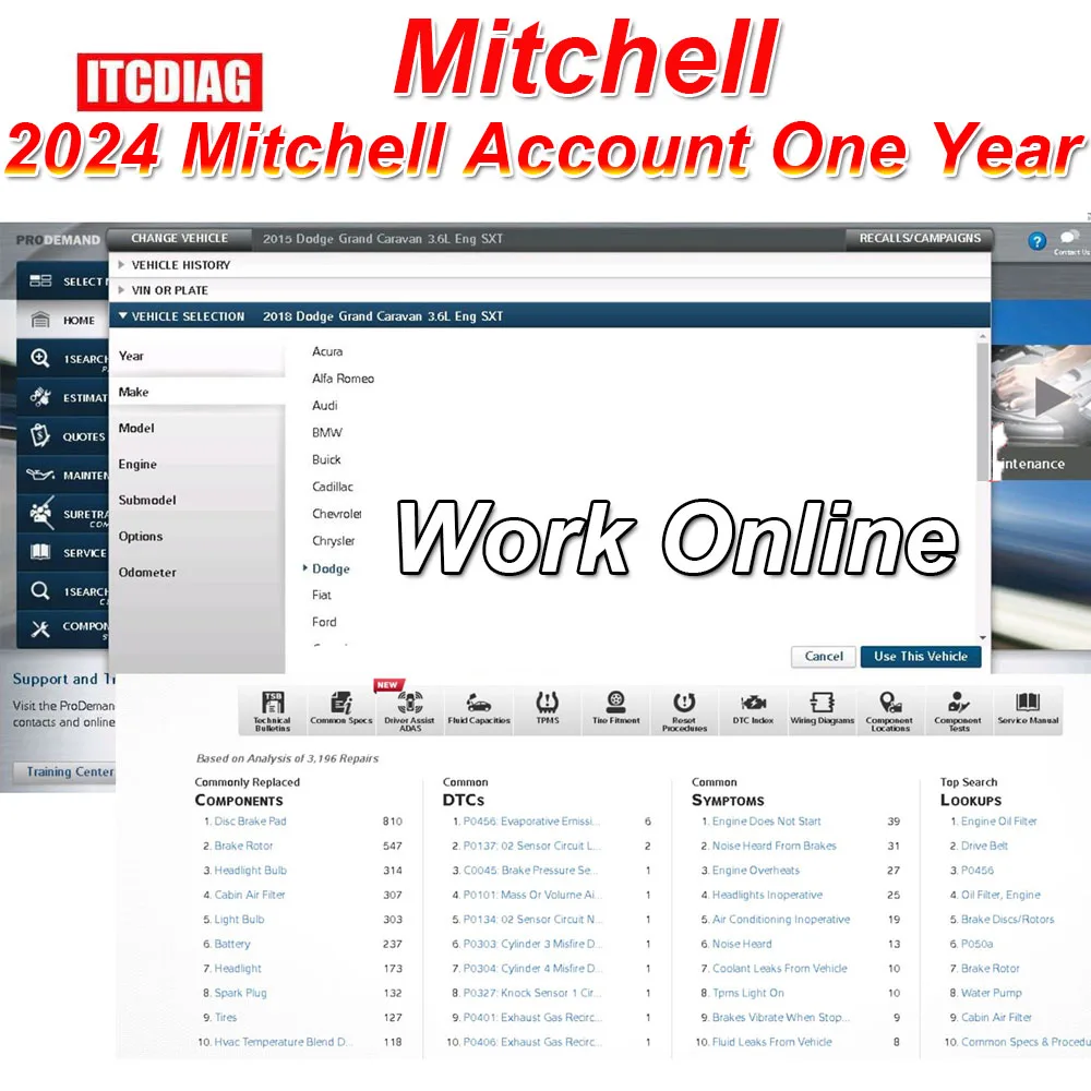 

2024 Newest Mitchell One Year Online Account Fast and Stable Car Diagnostic Software for TPMS Tire TPMS DTC Index Wiring Diagram