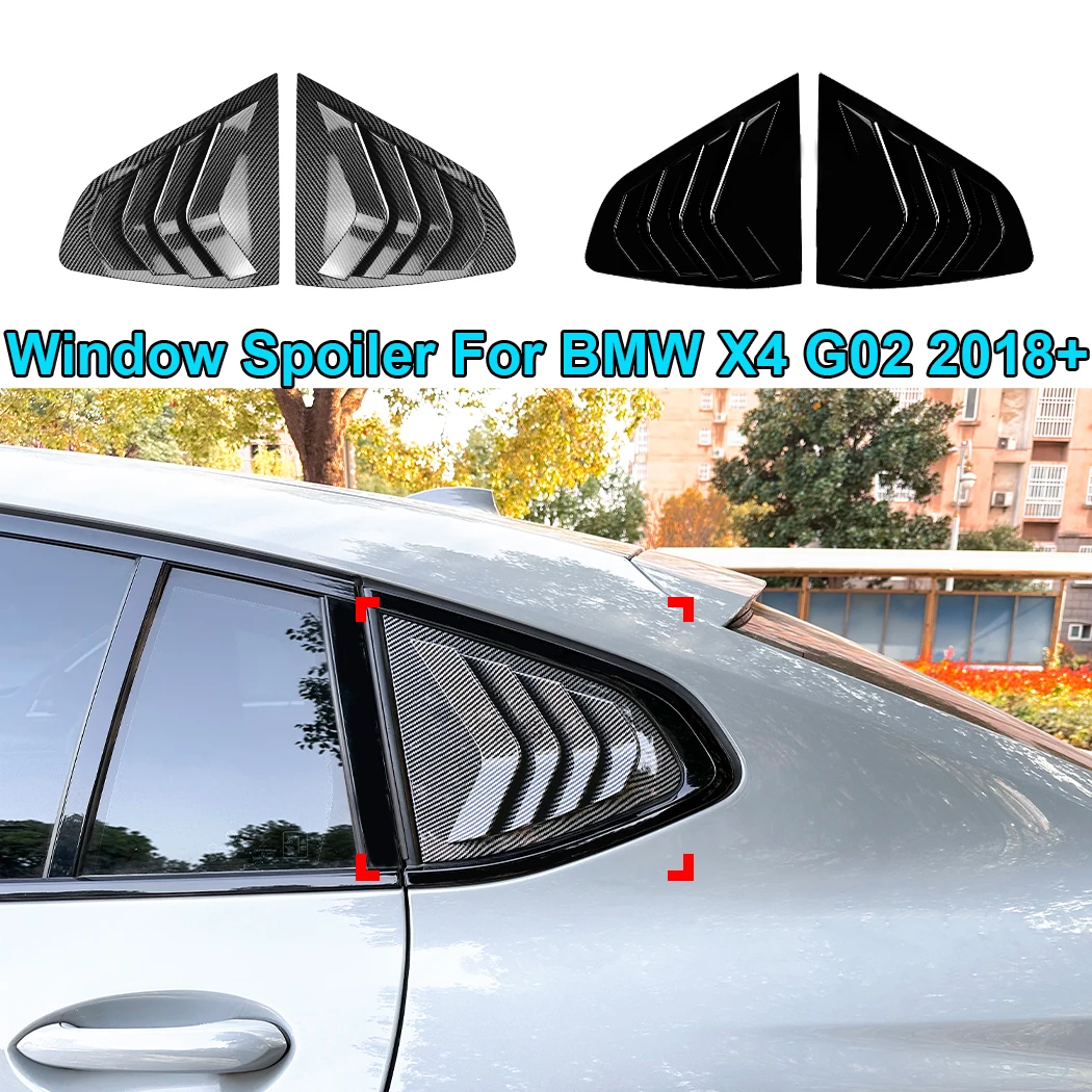2Pcs Car Rear Window Shutter Cover Trim For BMW X4 G02 2018+ Black Side Vent Louver Stickers Rear Triangle Window Shade Spoiler
2Pcs Car Rear Window Shutter Cover Trim For BMW X4 G02 2018+ Black Side Vent Louver Stickers Rear Triangle Window Shade Spoiler