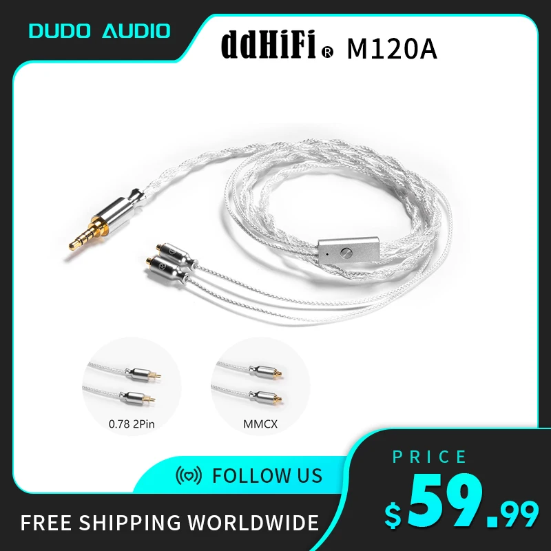 Кабель для наушников DDHiFi M120A 3,5 мм с MMCX и 2-контактным разъемом 0,78, поддерживает стандартные встроенные элементы управления CTIA и микрофон
Кабель для наушников DDHiFi M120A 3,5 мм с MMCX и 2-контактным разъемом 0,78, поддерживает стандартные встроенные элементы управления CTIA и микрофон