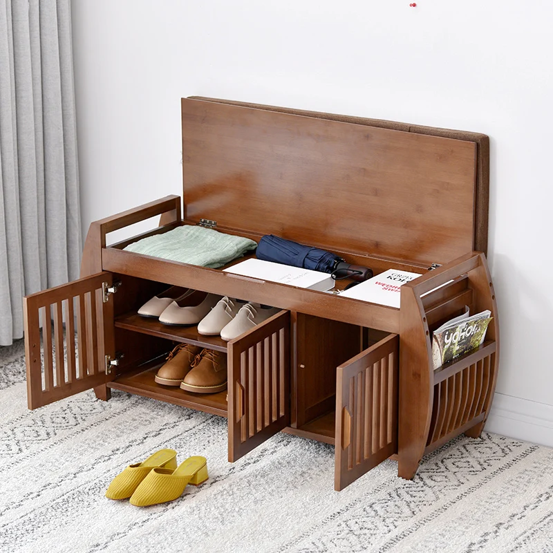 Modern Rack Cabinet Entryway Organizer Storage Household Shelf With Seat Cushion Bamboo Furniture Hallway Shoe Stand
Modern Rack Cabinet Entryway Organizer Storage Household Shelf With Seat Cushion Bamboo Furniture Hallway Shoe Stand