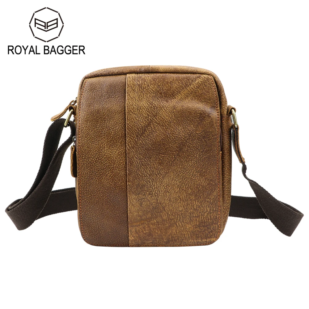 Royal Bagger Shoulder Crossbody Bags for Men Genuine Cow Leather Large Capacity Messenger Bag Vintage Male Pack 1518
Royal Bagger Shoulder Crossbody Bags for Men Genuine Cow Leather Large Capacity Messenger Bag Vintage Male Pack 1518