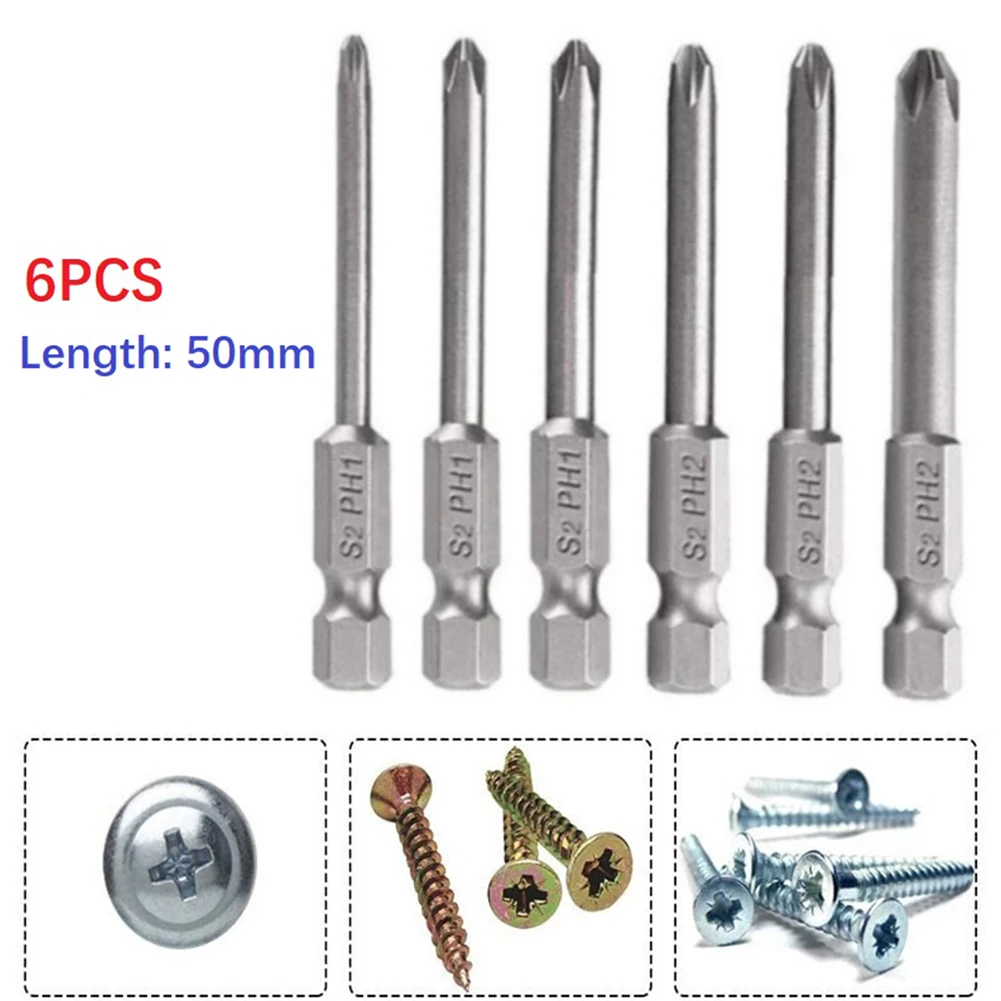 Single Head Screwdriver Bits 50mm / 2inch Long 6.35mm / 1/4\" 6pcs High Hardness Magnetic Φ3.0 - Φ6.0 High Quality
Single Head Screwdriver Bits 50mm / 2inch Long 6.35mm / 1/4\" 6pcs High Hardness Magnetic Φ3.0 - Φ6.0 High Quality