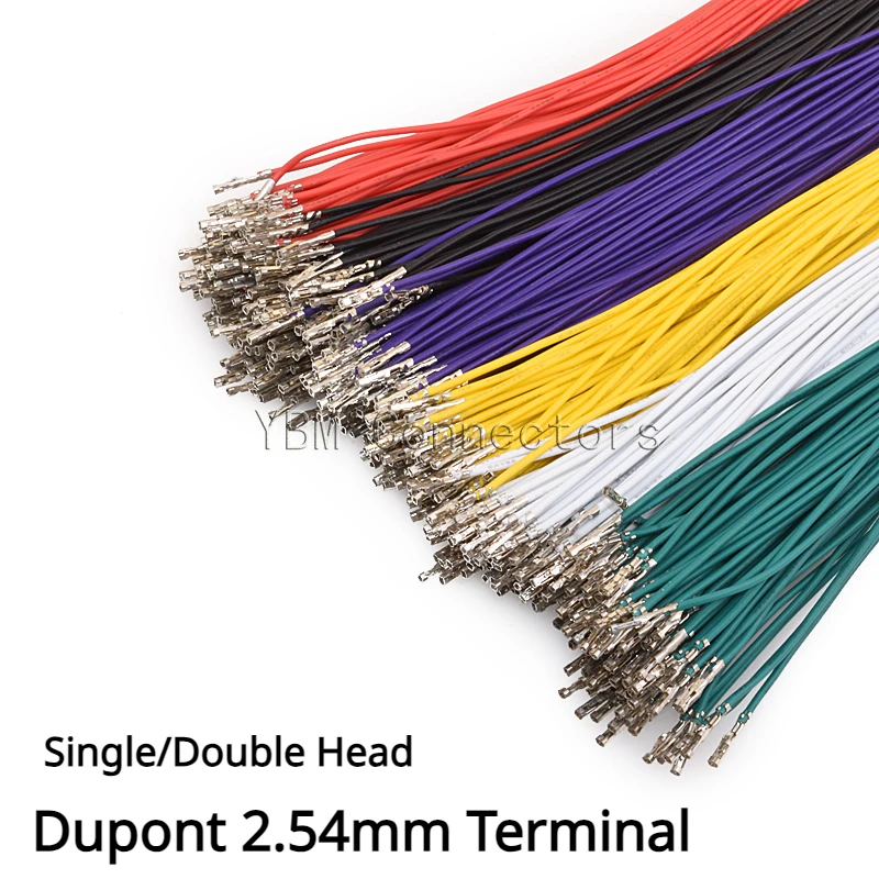 

20/10pcs Dupont 2.54mm Terminal Connecting Line Cable Double Single Head Electronic Wire 10cm/20cm/30cm/50cm 26AWG