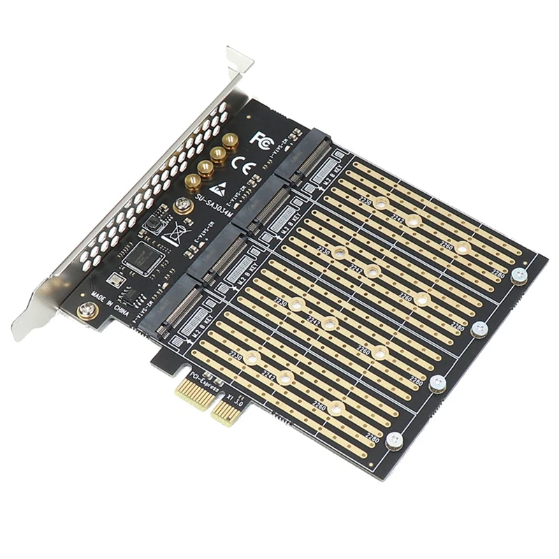 

1 Piece 10 Gbps To PCI Express X1 Adapter PCI-E M.2 Expansion Card Riser B Key M2 M.2 4 Port NGFF SATA SSD