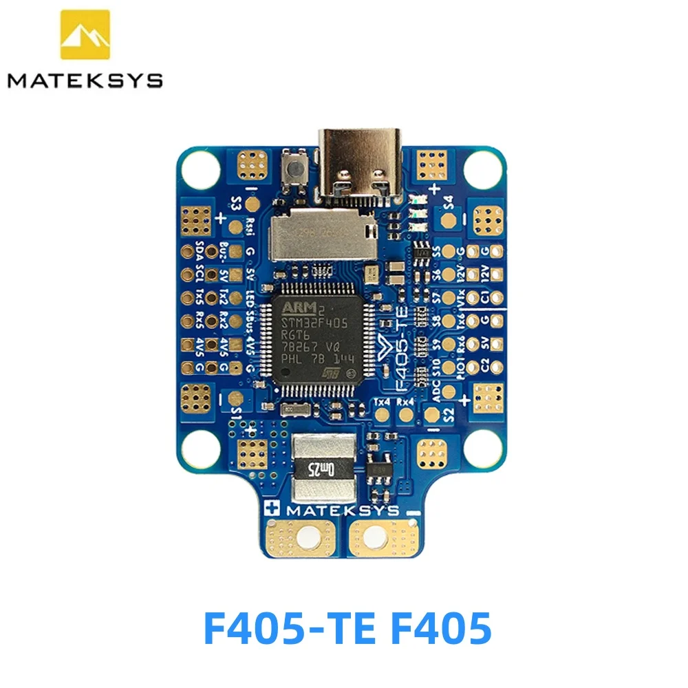 

Matek MATEKSYS F405-TE F405 STM32F405RGT6 Flight Controller Built-in OSD SD Slot Dual BEC For FPV Drone F405-SE Updated Version
