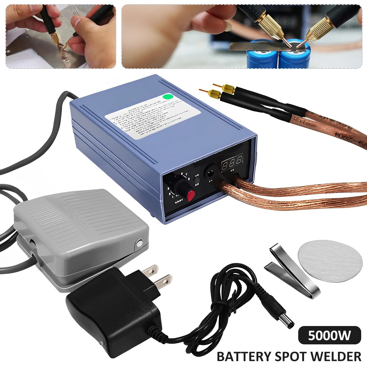 Battery Spot Welder Kit Mini Handheld Spot Welding Machine for 18650 Battery Portable Adjustable Spot Welder with Foot Pedal
Battery Spot Welder Kit Mini Handheld Spot Welding Machine for 18650 Battery Portable Adjustable Spot Welder with Foot Pedal