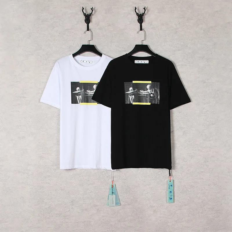 2024 summer new OFF White Caravaggio black and white oil painting T Shirt with round neck and short sleeves for men and women
2024 summer new OFF White Caravaggio black and white oil painting T Shirt with round neck and short sleeves for men and women