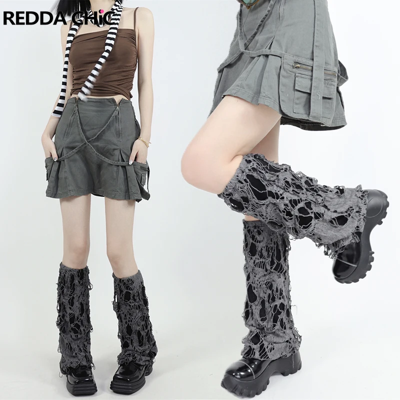REDDACHiC Emo Gray Ripped Women Leg Warmers Elastic Footless Socks Knee-long Cuffs Boots Cover Girl Acubi Fashion Topper Legging
REDDACHiC Emo Gray Ripped Women Leg Warmers Elastic Footless Socks Knee-long Cuffs Boots Cover Girl Acubi Fashion Topper Legging