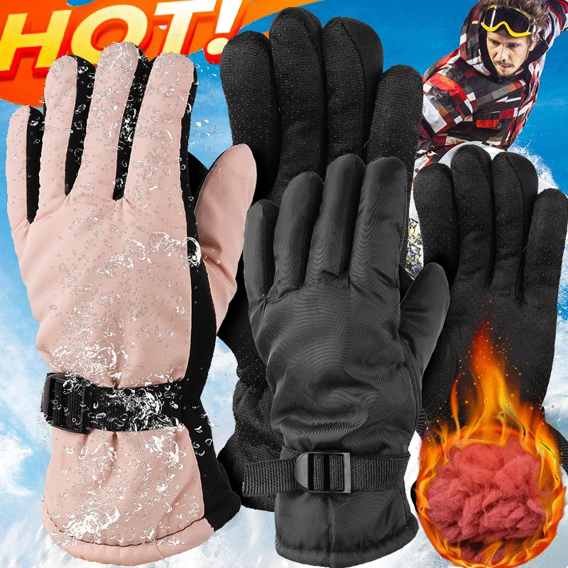 

Ski Non-slip Warm Full Fingers Gloves Waterproof Men Motorbike Riding Gloves Woman TouchScreen Outdoor Sport Fleece Glove Winter